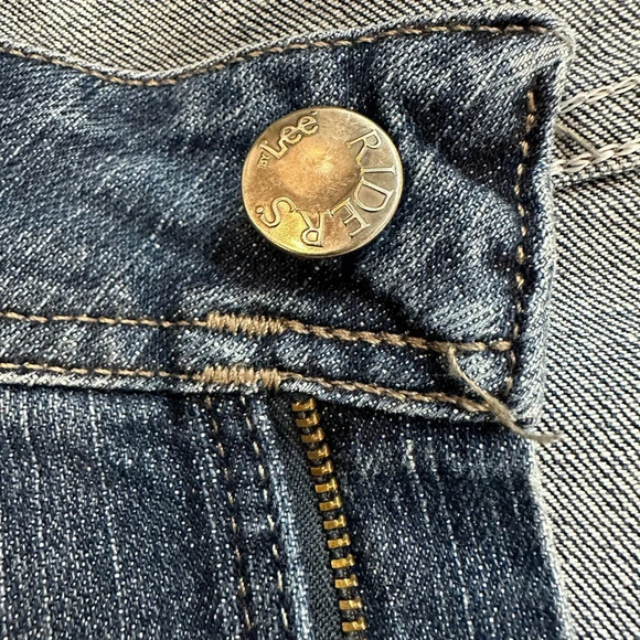 Riders Lee Blue Jeans VTG medium wash straight  leg 14P EUC - Picture 7 of 9